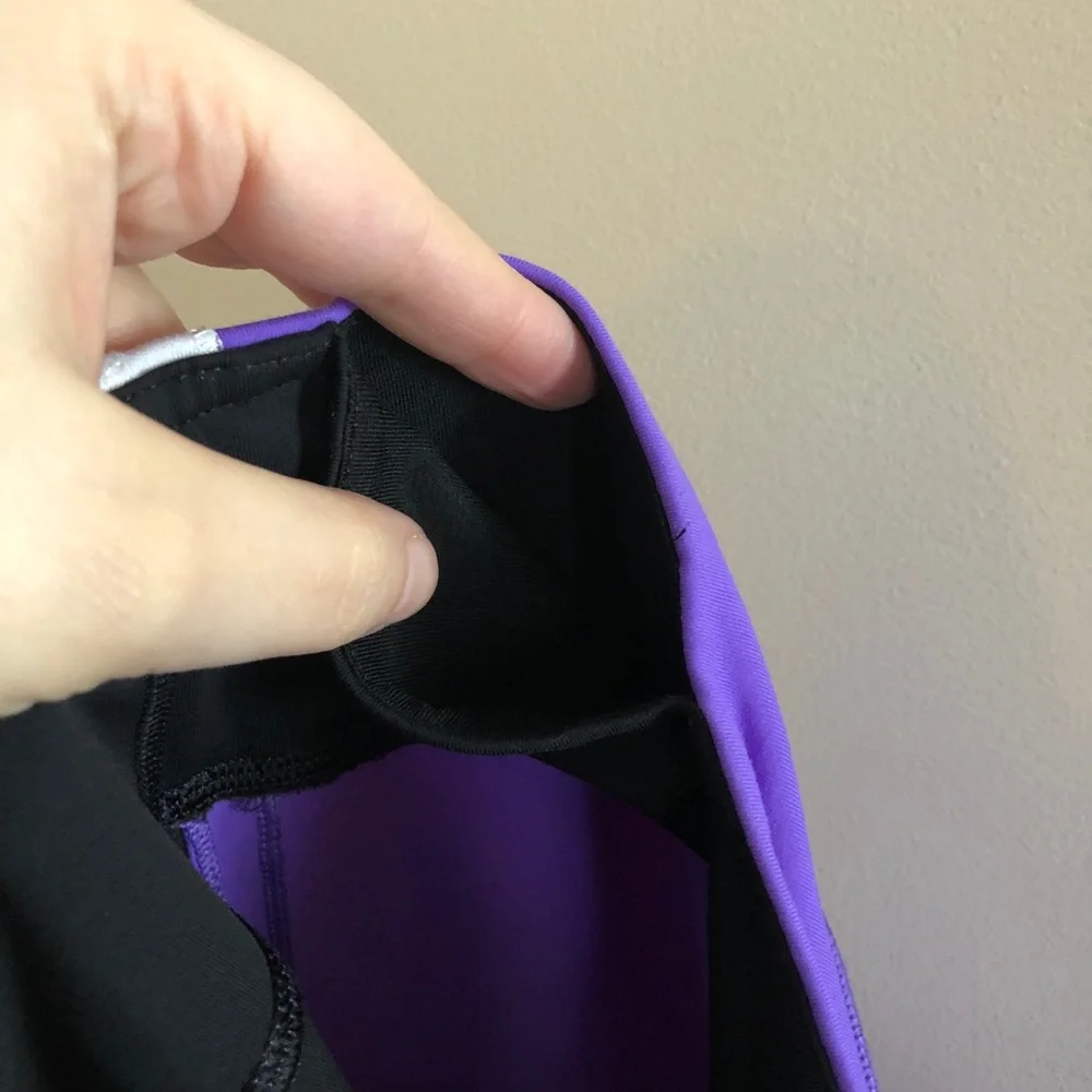 Lululemon Purple and Black Cropped Leggings